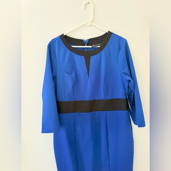 NWT NY & Co black and blue Xl petite dress - Picture 13 of 16